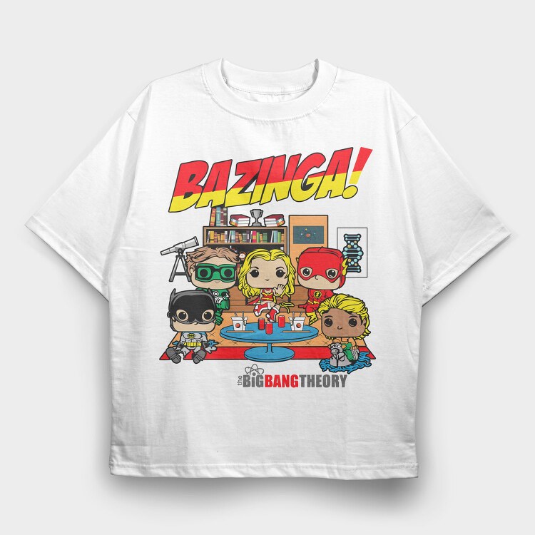 Bazinga Comics, Tricou Oversize Barbati (Unisex)
