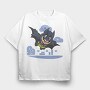 Batman Mario, Tricou Oversize Barbati (Unisex)