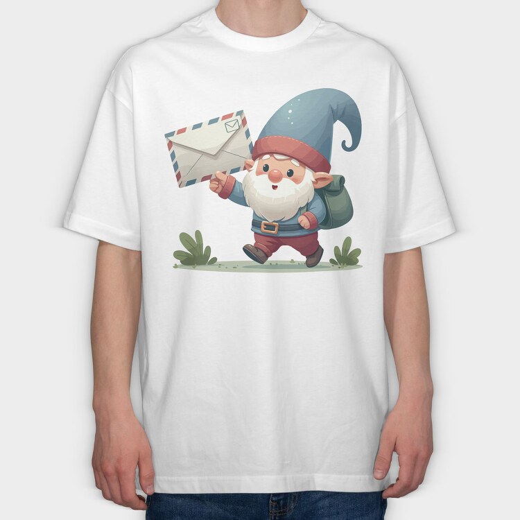 Delivery Gnome, Tricou Oversize Barbati (Unisex)