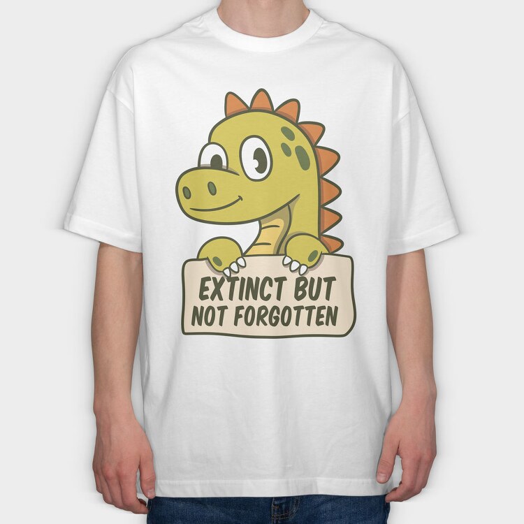 Dinosaur Conservation Extinct Dino Nc, Tricou Oversize Barbati (Unisex)