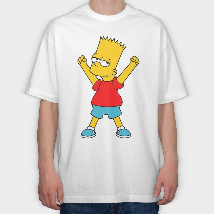 Bart Simpson 02, Tricou Oversize Barbati (Unisex)