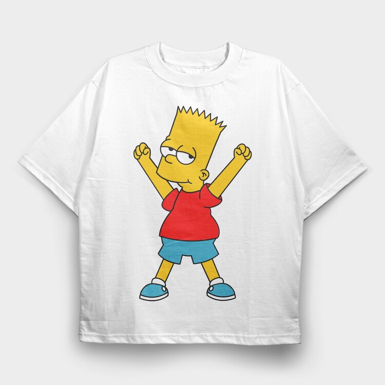 Bart Simpson 02, Tricou Oversize Barbati (Unisex)