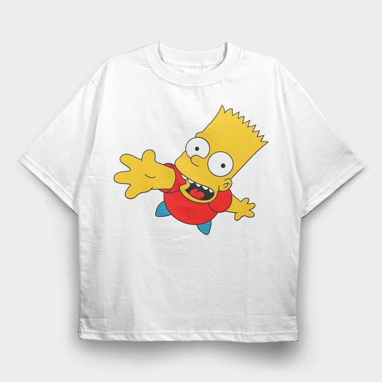 Bart Simpson 01, Tricou Oversize Barbati (Unisex)