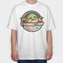 Baby Yoda 7, Tricou Oversize Barbati (Unisex)