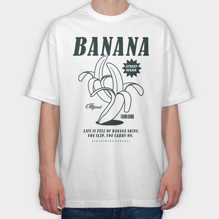 Banana 1, Tricou Oversize Barbati (Unisex)