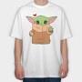 Baby Yoda 18, Tricou Oversize Barbati (Unisex)