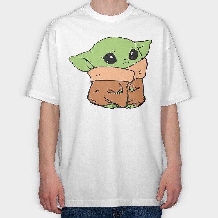 Baby Yoda 6, Tricou Oversize Barbati (Unisex)