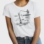 Monochrome Sketch Water, Tricou Femei