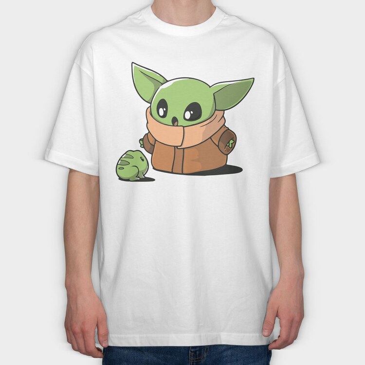 Baby Yoda 4, Tricou Oversize Barbati (Unisex)
