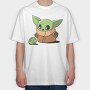 Baby Yoda 4, Tricou Oversize Barbati (Unisex)