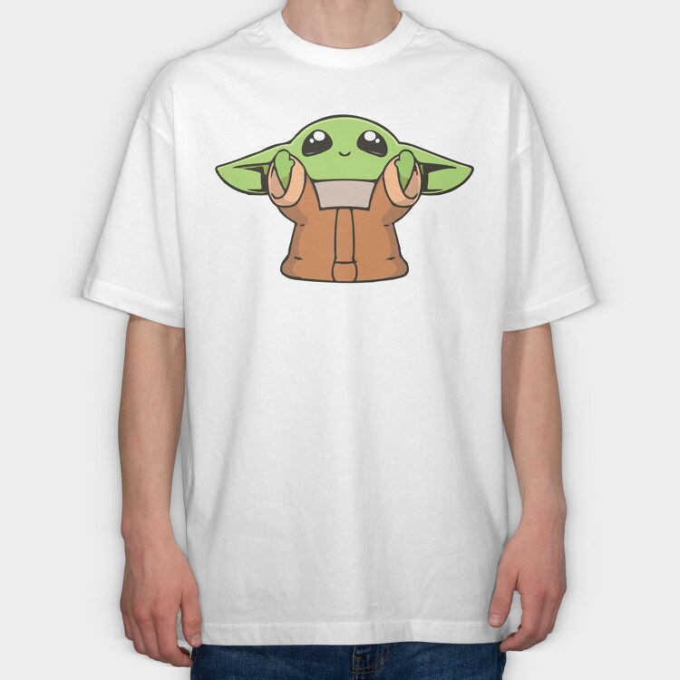 Baby Yoda 15, Tricou Oversize Barbati (Unisex)