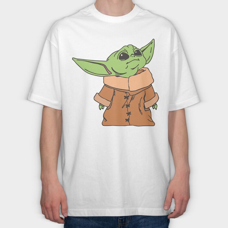 Baby Yoda 1, Tricou Oversize Barbati (Unisex)