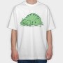 Dinosaur Sleeping T Rex, Tricou Oversize Barbati (Unisex)