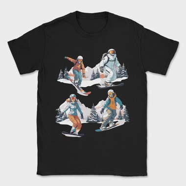 Snowboarder Set, Tricou Barbati (Unisex)