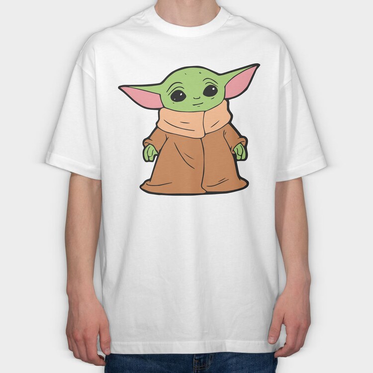 Baby Yoda 3, Tricou Oversize Barbati (Unisex)