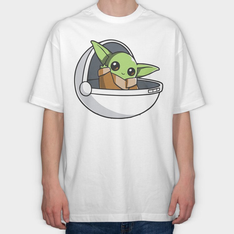 Baby Yoda 2, Tricou Oversize Barbati (Unisex)
