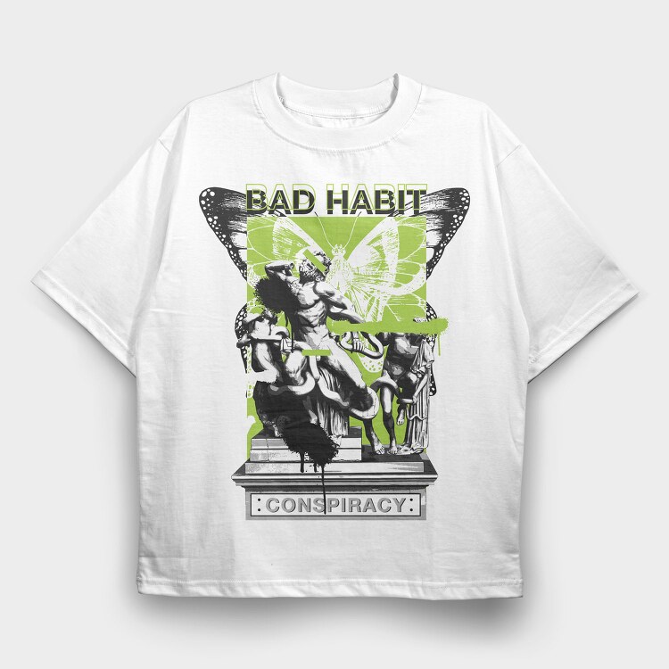 Bad Habbit 1, Tricou Oversize Barbati (Unisex)