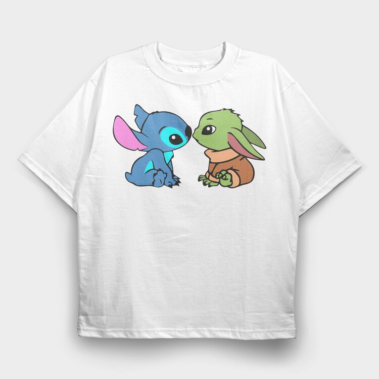 Baby Yoda 9, Tricou Oversize Barbati (Unisex)