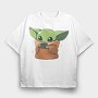 Baby Yoda 8, Tricou Oversize Barbati (Unisex)