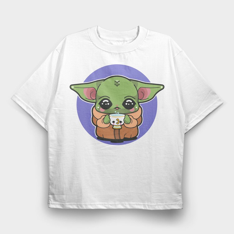 Baby Yoda 5, Tricou Oversize Barbati (Unisex)
