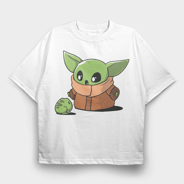 Baby Yoda 4, Tricou Oversize Barbati (Unisex)