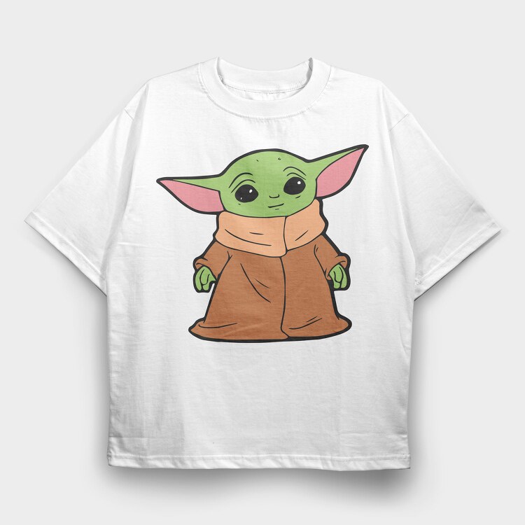 Baby Yoda 3, Tricou Oversize Barbati (Unisex)