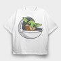 Baby Yoda 2, Tricou Oversize Barbati (Unisex)