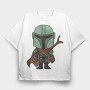 Baby Yoda 17, Tricou Oversize Barbati (Unisex)