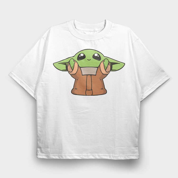 Baby Yoda 15, Tricou Oversize Barbati (Unisex)