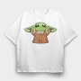 Baby Yoda 15, Tricou Oversize Barbati (Unisex)