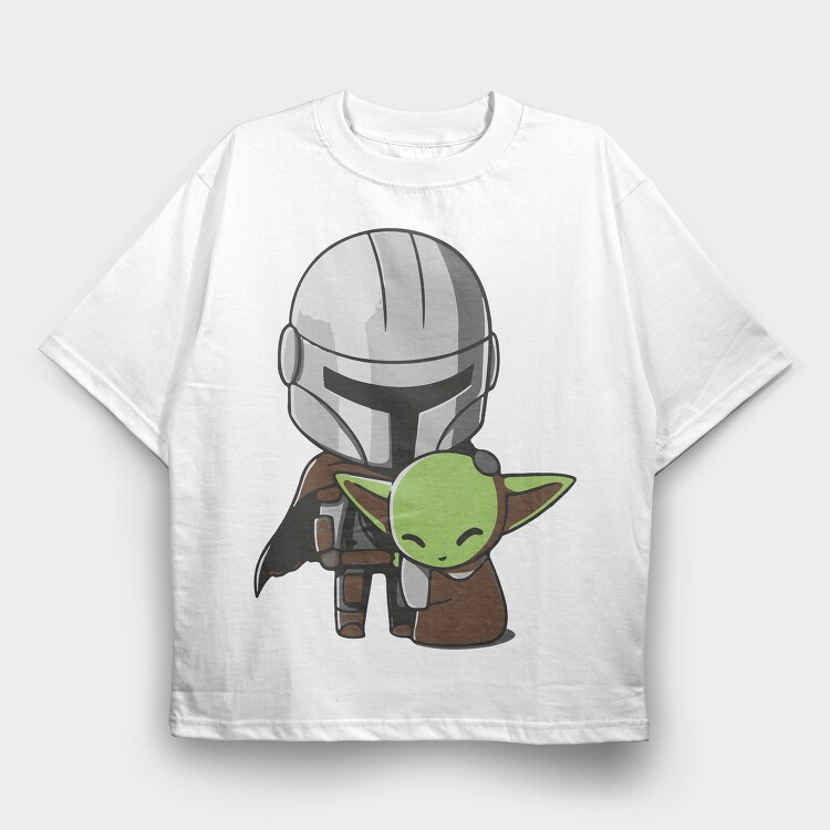 Baby Yoda 12, Tricou Oversize Barbati (Unisex)