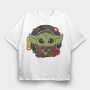 Baby Yoda 10, Tricou Oversize Barbati (Unisex)