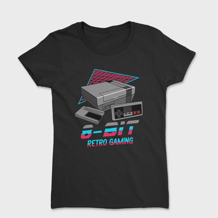 8 Bit Retro Gaming, Tricou Femei