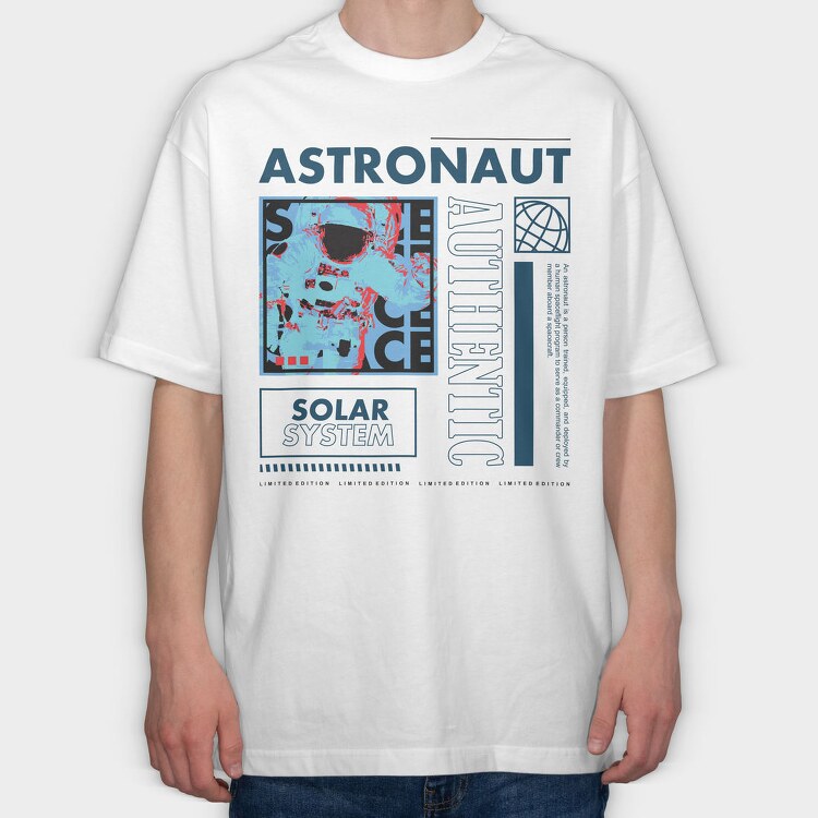 Astronaut 1, Tricou Oversize Barbati (Unisex)