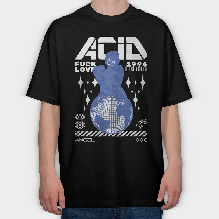 Acid Fuck Love 1, Tricou Oversize Barbati (Unisex)