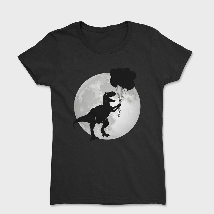 Dinosaur With Balloons T Rex, Tricou Femei