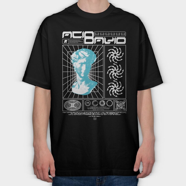 Acid 1, Tricou Oversize Barbati (Unisex)