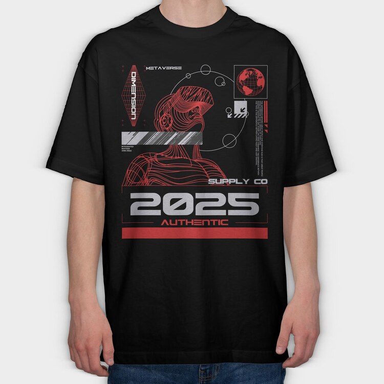 2025 1, Tricou Oversize Barbati (Unisex)