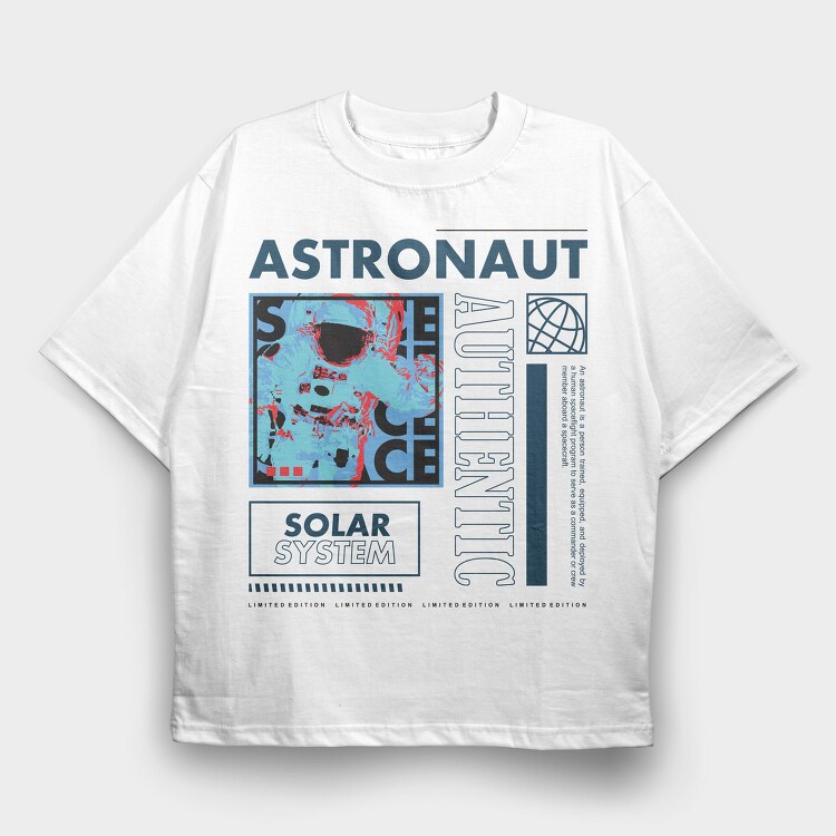 Astronaut 1, Tricou Oversize Barbati (Unisex)