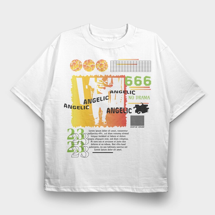 Angelic 1, Tricou Oversize Barbati (Unisex)