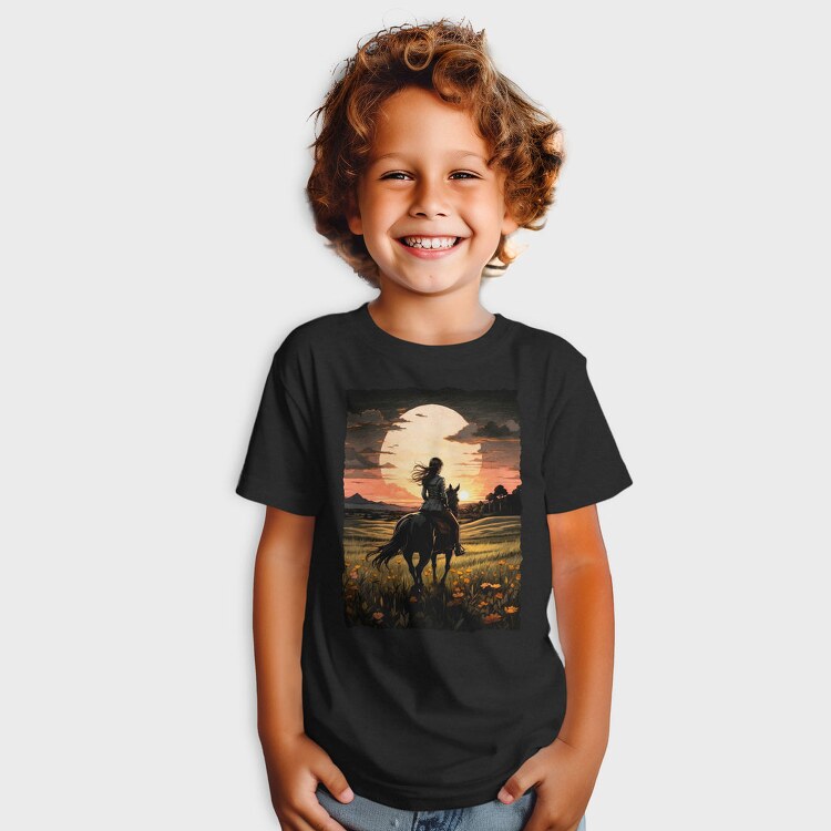 Rider Girl on Horse, Tricou Copii