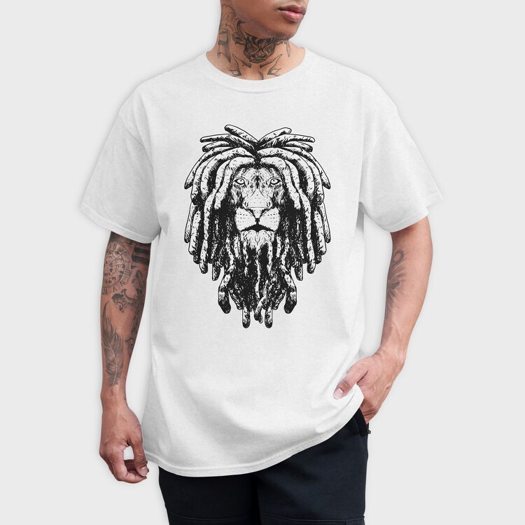 Rasta Lion, Tricou Barbati (Unisex)