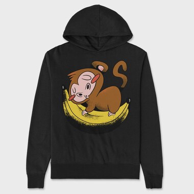 Banana Monkey Ride, Hanorac Oversize Barbati (Unisex)