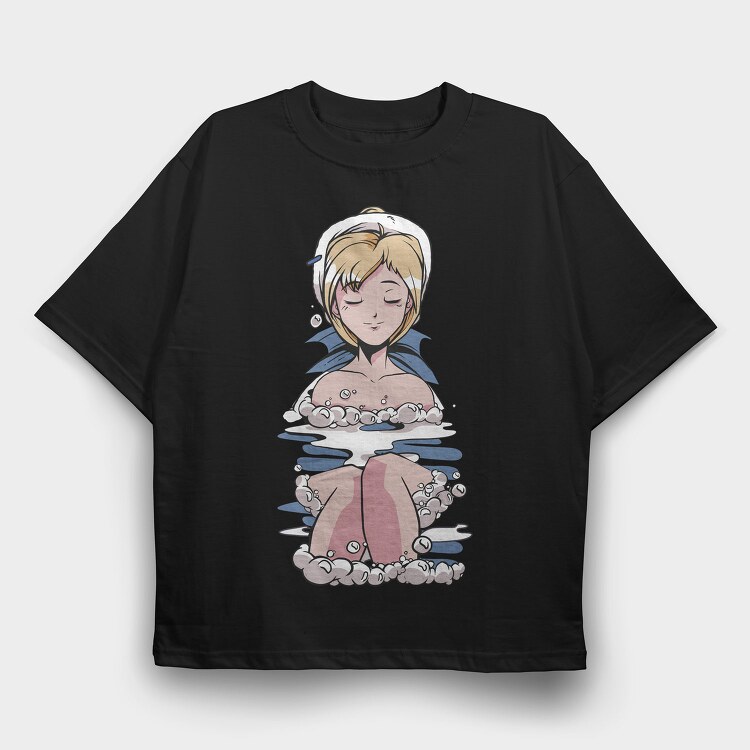Bath Time Bliss, Tricou Oversize Barbati (Unisex)