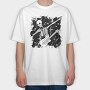 Dabbing Guitarrist Skeleton Dab Skeleton Guitar, Tricou Oversize Barbati (Unisex)