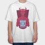 Devil With Cat Holding Kittens, Tricou Oversize Barbati (Unisex)