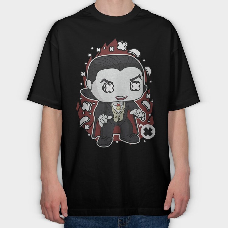 Vampire King Chibi, Tricou Oversize Barbati (Unisex)