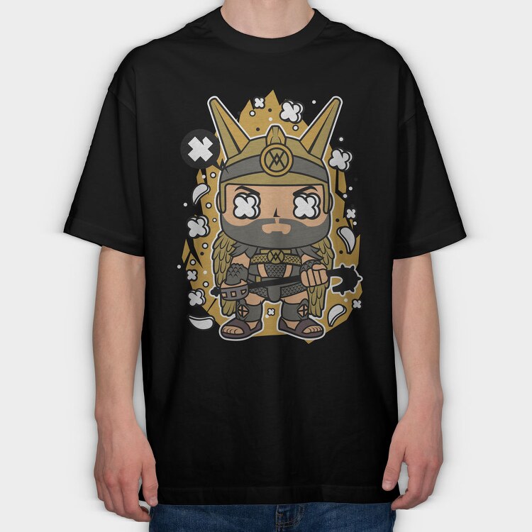Viking Warrior Crown, Tricou Oversize Barbati (Unisex)