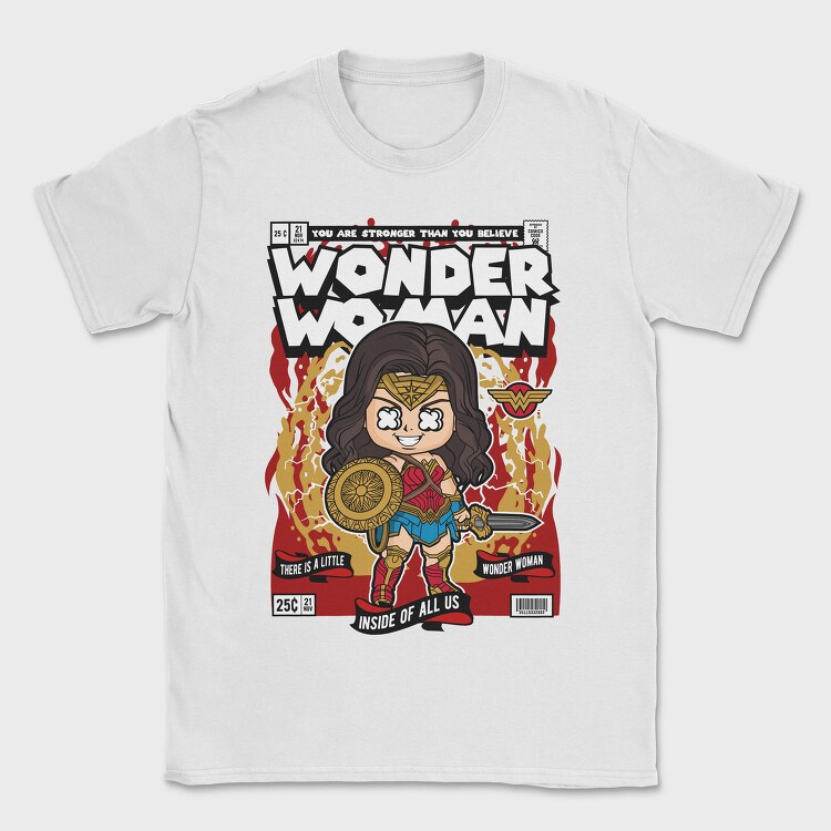 Wonder Woman Chibi, Tricou Barbati (Unisex)