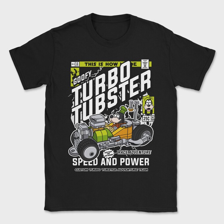 Turbo Tubster Speed, Tricou Barbati (Unisex)